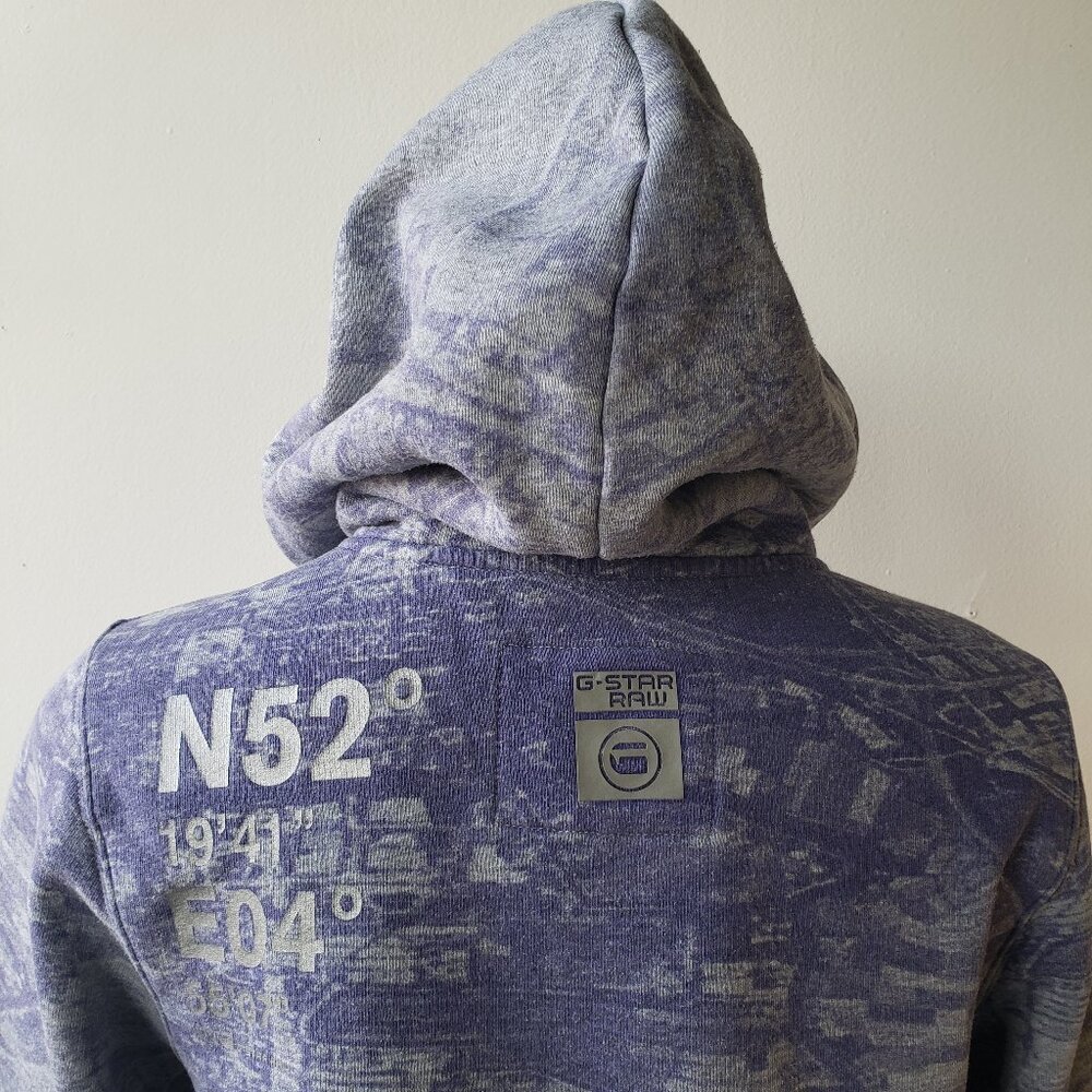 G-Star RAW 90s Y2K Purple and Gray Hoody